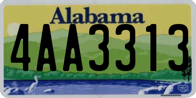 AL license plate 4AA3313