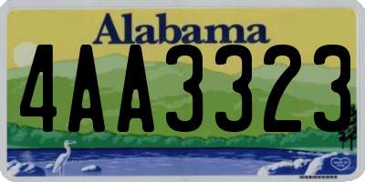 AL license plate 4AA3323