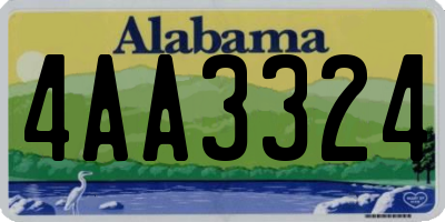 AL license plate 4AA3324