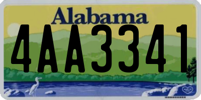 AL license plate 4AA3341