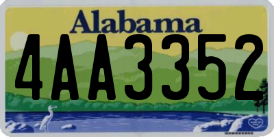 AL license plate 4AA3352