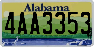 AL license plate 4AA3353