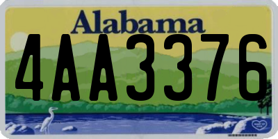 AL license plate 4AA3376