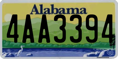 AL license plate 4AA3394