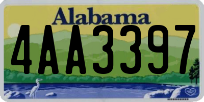 AL license plate 4AA3397