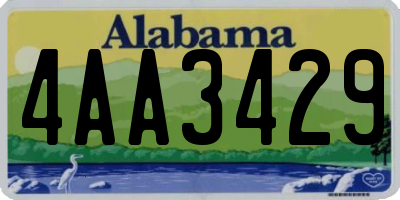 AL license plate 4AA3429