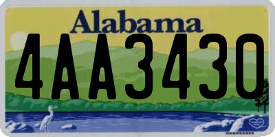 AL license plate 4AA3430