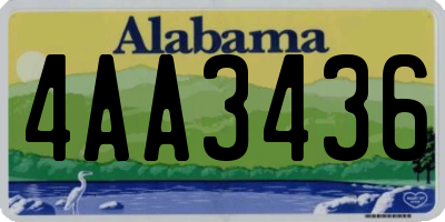 AL license plate 4AA3436