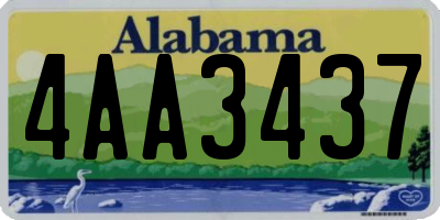 AL license plate 4AA3437