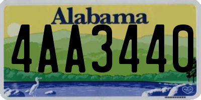 AL license plate 4AA3440