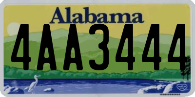 AL license plate 4AA3444