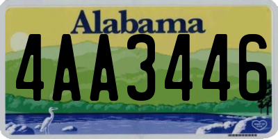 AL license plate 4AA3446
