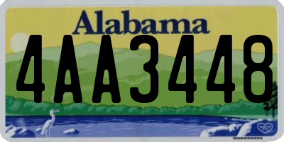AL license plate 4AA3448