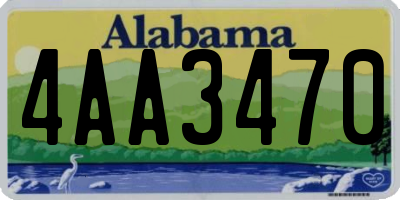 AL license plate 4AA3470