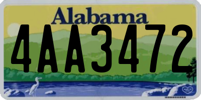 AL license plate 4AA3472