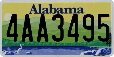 AL license plate 4AA3495