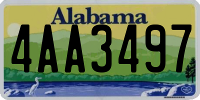 AL license plate 4AA3497