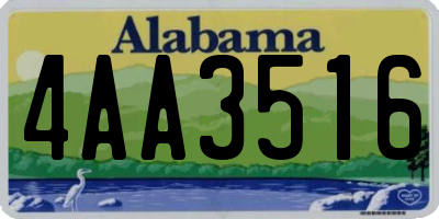 AL license plate 4AA3516