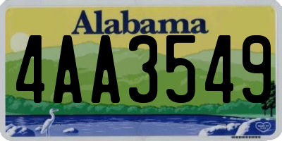 AL license plate 4AA3549
