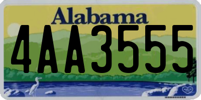 AL license plate 4AA3555