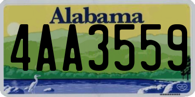 AL license plate 4AA3559