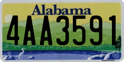 AL license plate 4AA3591