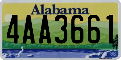 AL license plate 4AA3661