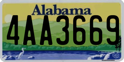 AL license plate 4AA3669