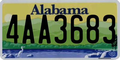 AL license plate 4AA3683