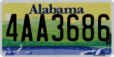 AL license plate 4AA3686