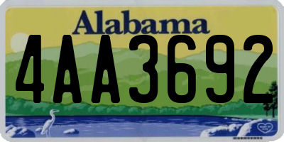 AL license plate 4AA3692