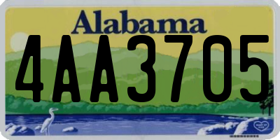 AL license plate 4AA3705