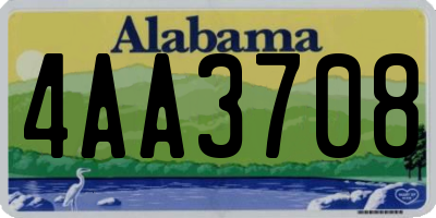 AL license plate 4AA3708