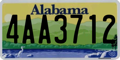 AL license plate 4AA3712