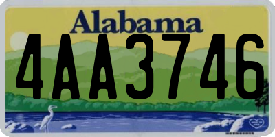 AL license plate 4AA3746