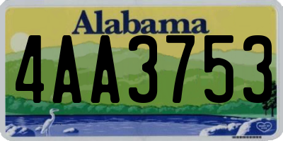AL license plate 4AA3753