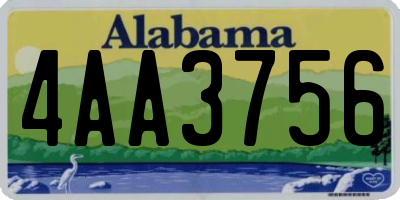 AL license plate 4AA3756