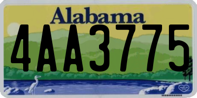 AL license plate 4AA3775
