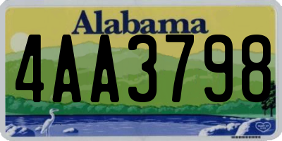AL license plate 4AA3798