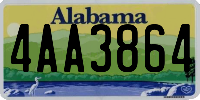 AL license plate 4AA3864