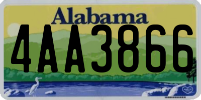 AL license plate 4AA3866