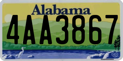 AL license plate 4AA3867