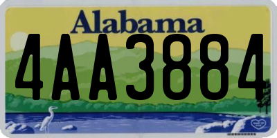 AL license plate 4AA3884
