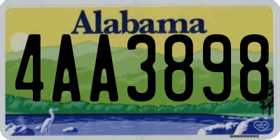 AL license plate 4AA3898