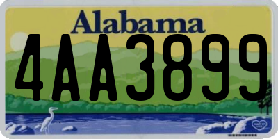 AL license plate 4AA3899