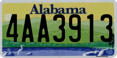 AL license plate 4AA3913