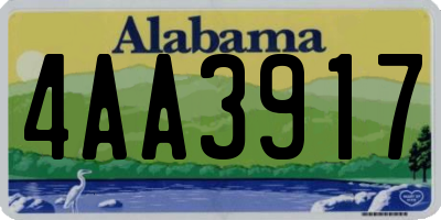 AL license plate 4AA3917