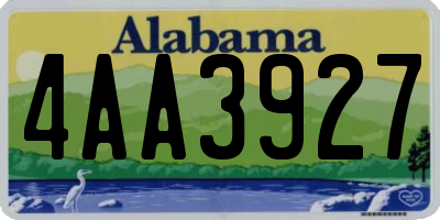 AL license plate 4AA3927