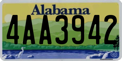 AL license plate 4AA3942