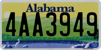 AL license plate 4AA3949